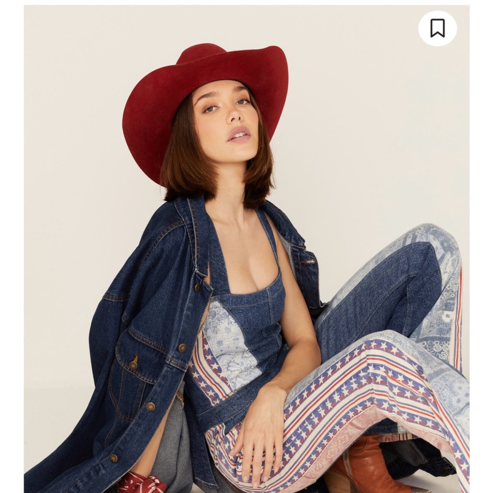 Free People Dallas Denim Jumpsuit